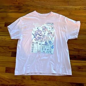 Vapor95 XL Shiba Inu Pink Oversized Tee